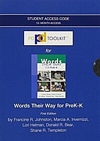 Words Their Way for PreK-K PDToolkit Standalone Access Code (Pass Code)