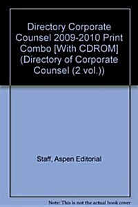 Directory Corporate Counsel 2009-2010 (Hardcover, CD-ROM)
