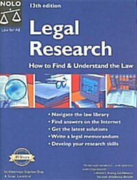 [중고] Legal Research: How to Find & Understand the Law (Paperback, 13th)