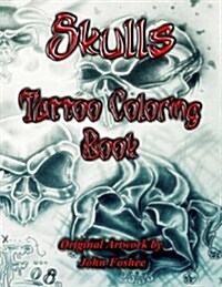 Skulls Tattoo Coloring Book (Paperback)