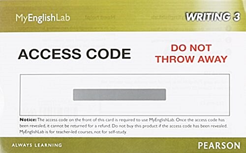 Mylab English Writing 3 (Student Access Code) (Hardcover)