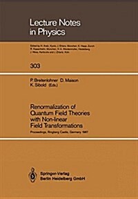 Renormalization of Quantum Field Theories with Non-Linear Field Transformations: Proceedings of a Workshop, Held at Ringberg Castle Tegernsee, Frg, Fe (Paperback, Softcover Repri)