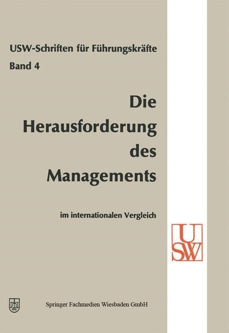 Die Herausforderung Des Managements Im Internationalen Vergleich (Paperback)