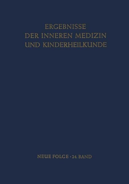 Ergebnisse Der Inneren Medizin Und Kinderheilkunde (Paperback)