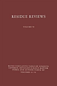 Residue Reviews (Paperback, Softcover Repri)