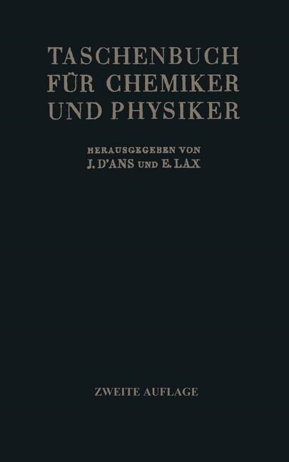 Taschenbuch F? Chemiker Und Physiker (Paperback, Softcover Repri)