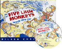 베오영 Five Little Monkeys Wash the Car (원서 & CD) (Paperback) - 베스트셀링 오디오 영어동화