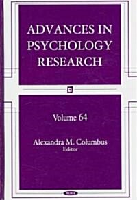 Advances in Psychology Researchvolume 64 (Hardcover, UK)