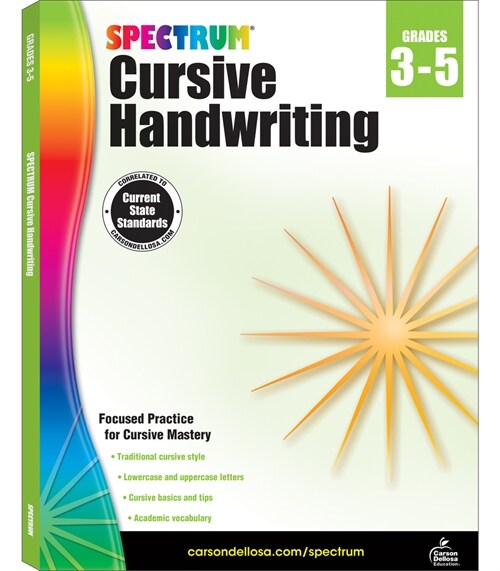 Spectrum Cursive Handwriting, Grades 3 - 5: Volume 108 (Paperback)