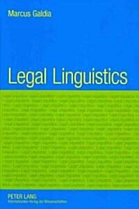 Legal Linguistics (Hardcover)
