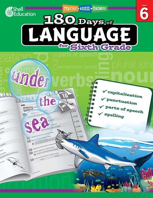 180 Days of Language for Sixth Grade: Practice, Assess, Diagnose (Paperback)
