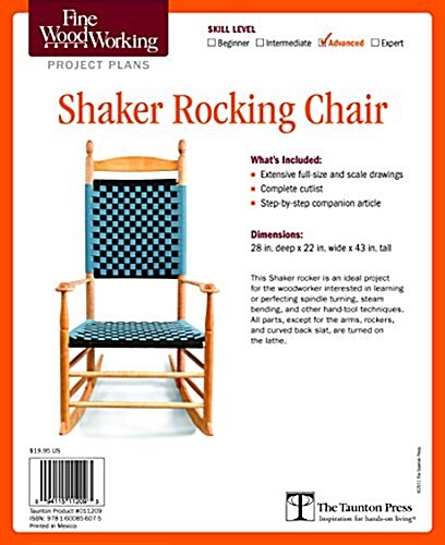 Fine Woodworkings Shaker Rocking Chair Plan (Other)