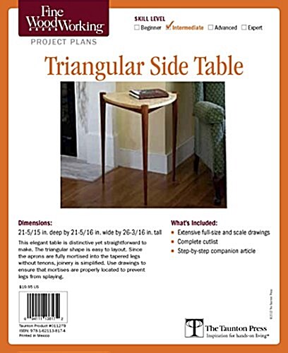 Fine Woodworkings Triangular Side Table Plan (Other)