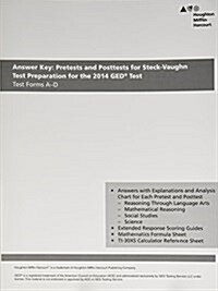 Steck Vaughn GED Answer Key for Pretest and Posttest All Content Areas Forms A-d (Paperback)