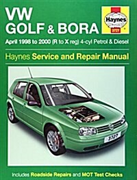 VW Golf & Bora Petrol & Diesel (April 98 - 00) Haynes Repair Manual (Paperback)