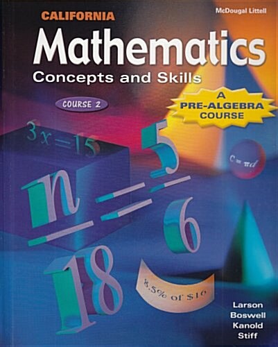 Pre-Algebra: Mathematics Concepts and Skills Course 2 California (Hardcover)