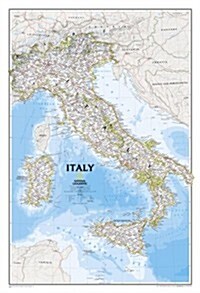 National Geographic Italy Wall Map - Classic - Laminated (23.25 X 34.25 In) (Not Folded, 2019)