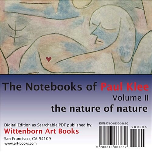 Paul Klee. The Notebooks of Paul Klee. Volume 2. The nature of nature. (CD-ROM, First digital edition as searchable PDF)