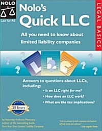 Nolos Quick LLC: All You Need to Know About Limited Liability Companies (Legal Basic Series) (Paperback, 1st)