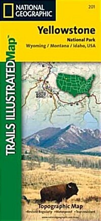 National Geographic Yellowstone National Park Wyoming/Montana, USA: Trails Illustrated Topo Map (Trails Illustrated - Topo Maps USA) (Paperback, Rev. 1998)