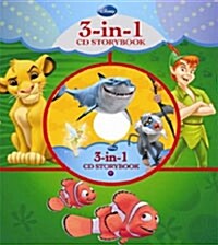 [중고] Disney 3-IN-1 CD Storybook : Lion King, Finding Nemo, Jungle Book (Hardcover)