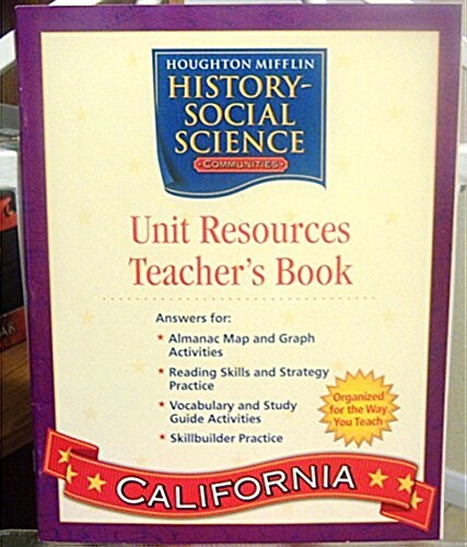 Houghton Mifflin Social Studies California: Unit Res & Prc Bk Tae L3 (Paperback, Tch)