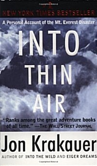 [중고] Into Thin Air: A Personal Account of the Mt. Everest Disaster (Hardcover, 1st Anchor Books ed)