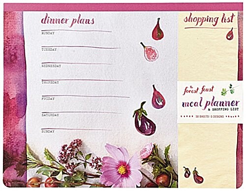 The Forest Feast Meal Planner and Shopping List: Magnetic Notepad, 50 Sheets, 5 Designs (Hardcover)