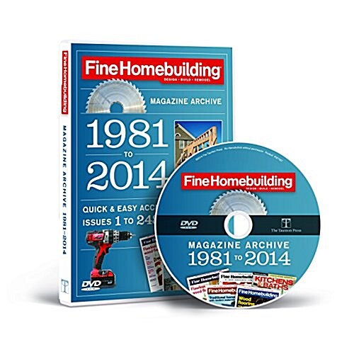 Fine Homebuilding Magazine Archive 1981 to 2014 (Hardcover, MAC, WIN, DV)