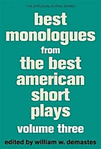 Best Monologues from the Best American Short Plays (Paperback)