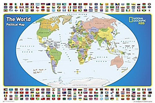 National Geographic: The World for Kids in Gift Box Wall Map (36 X 24 Inches) (Other)