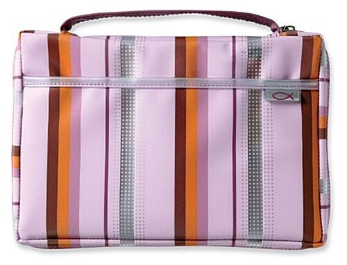 Pink Lavender Sassy Stripes Lg Book and Bible Cover (Other)