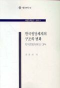 한국정당체제의 구조와 변화 : 지역정당체제의 대두