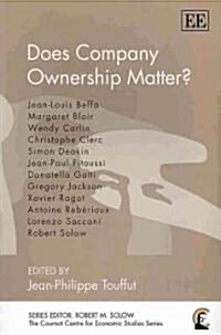 Does Company Ownership Matter? (Paperback)