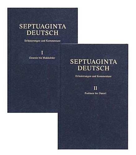 Septuaginta Deutsch: Erlauterungen Und Kommentare (Hardcover, Volumes)