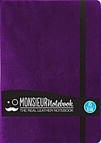Monsieur Notebook Leather Journal - Purple Plain Medium (Hardcover)