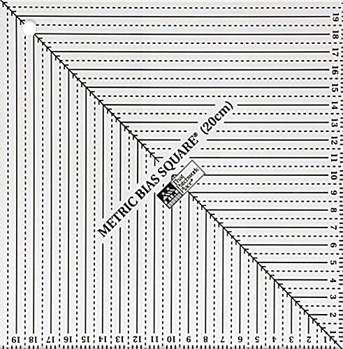 Metric 20cm Bias Square Ruler (Hardcover)