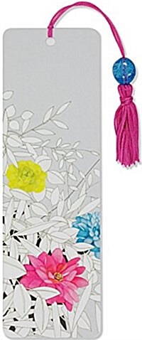 Modern Floral Beaded Bookmark (Hardcover)