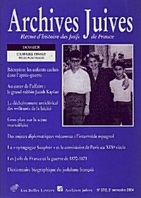 Archives Juives N37/2: LAffaire Finaly. Pistes Nouvelles (Paperback)