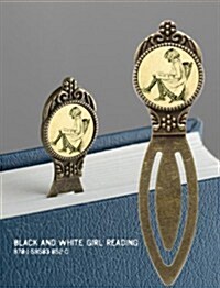 Book Lovers Bookmark: Black and White Girl Reading (Other)