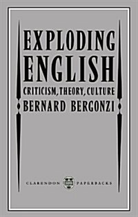 [중고] Exploding English : Criticism, Theory, Culture (Paperback)