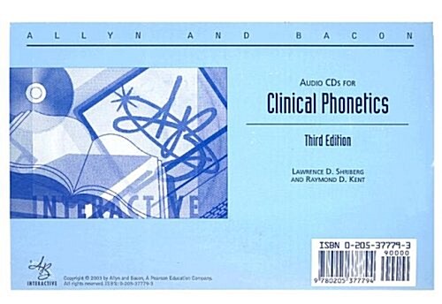 Clinical Phonetics (Audio CD, 3rd)