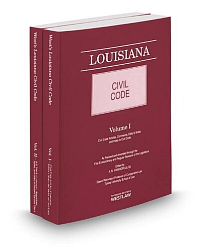 Louisiana Civil Code (2 Volume Set) (Paperback)