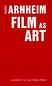 [중고] Film as Art (Paperback, New edition)