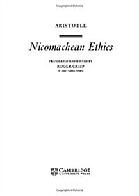 Nicomachean Ethics (Cambridge Texts in the History of Philosophy) (Hardcover)