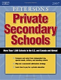 [중고] Private Secondary Schools 2006-2007 (Peterson‘s Private Secondary Schools) (Paperback, Original)
