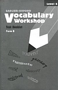 Vocabulary Workshop Test Booklet Level E - Form B (Hardcover, PCK)