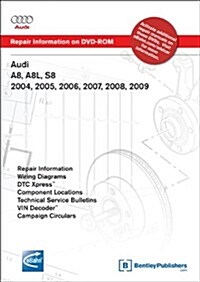 Audi A8, A8L, S8 2004, 2005, 2006, 2007, 2008, 2009 Repair Manual on DVD-ROM (Windows 2000/XP) (DVD-ROM)