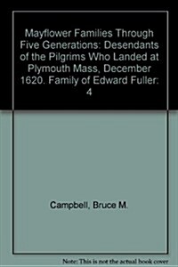 Mayflower Families Through Five Generations (Hardcover, 3rd)