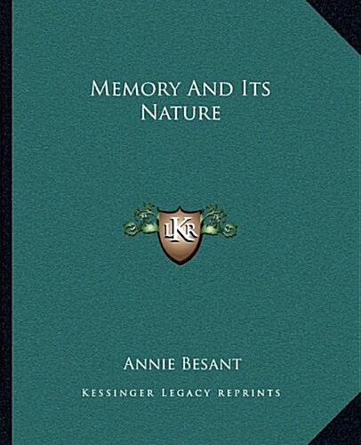 Memory and Its Nature (Paperback)